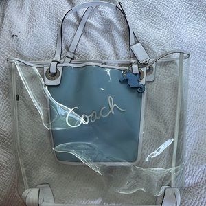 COACH CLEAR PLASTIC BEACH TOTE